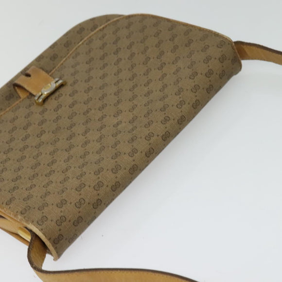 GUCCI Micro GG Supreme Shoulder Bag PVC Beige Gold 001 406 1780 Auth BA2288