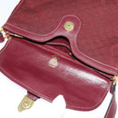 GUCCI Micro GG Canvas Shoulder Bag Red Gold Auth BA2289-10
