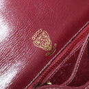 GUCCI Micro GG Canvas Shoulder Bag Red Gold Auth BA2289-18