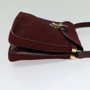 GUCCI Micro GG Canvas Shoulder Bag Red Gold Auth BA2289-4