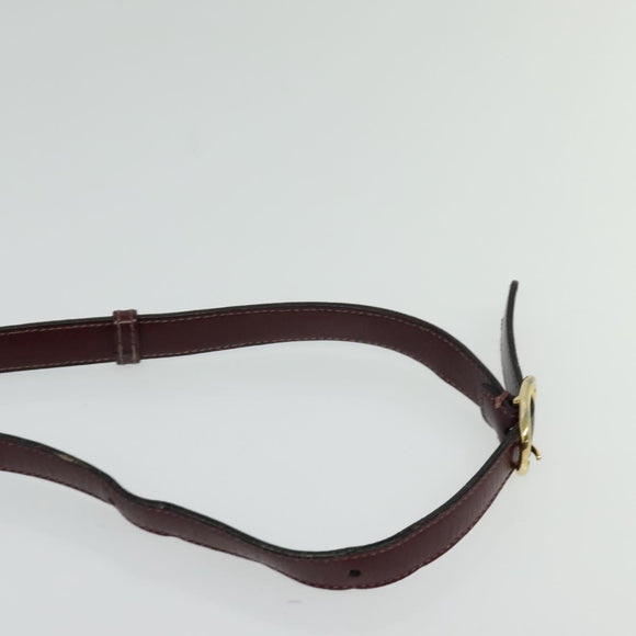 GUCCI Micro GG Canvas Shoulder Bag Red Gold Auth BA2289