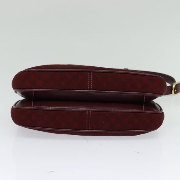 GUCCI Micro GG Canvas Shoulder Bag Red Gold Auth BA2289