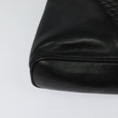 BALLY Shoulder Bag Leather Black Gold Auth BA2292-15