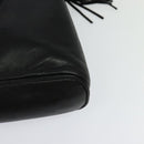 BALLY Shoulder Bag Leather Black Gold Auth BA2292-16