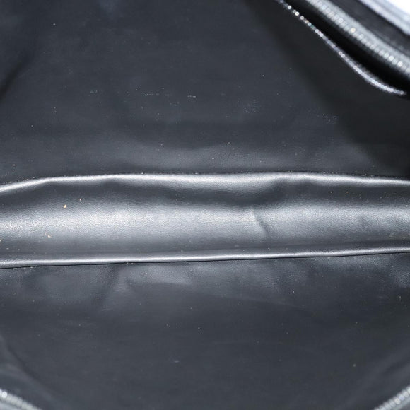 BALLY Shoulder Bag Leather Black Gold Auth BA2292