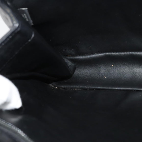 BALLY Shoulder Bag Leather Black Gold Auth BA2292