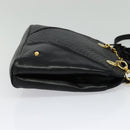 BALLY Shoulder Bag Leather Black Gold Auth BA2292-4