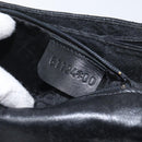 BALLY Hand Bag Leather Black Gold Auth BA2293-12