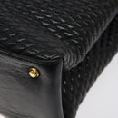 BALLY Hand Bag Leather Black Gold Auth BA2294-15