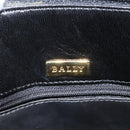 BALLY Hand Bag Leather Black Gold Auth BA2294-18