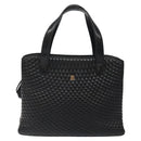 BALLY Hand Bag Leather Black Gold Auth BA2294-13