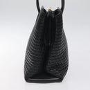BALLY Hand Bag Leather Black Gold Auth BA2294-4