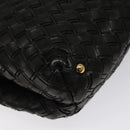 BALLY Hand Bag Leather Black Gold Auth BA2296-15