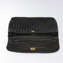BALLY Hand Bag Leather Black Gold Auth BA2296-19