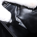 BALLY Hand Bag Leather Black Gold Auth BA2296-11