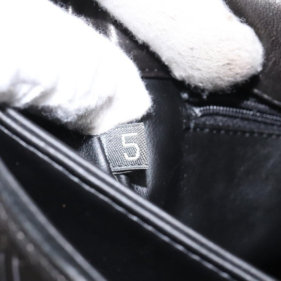 BALLY Hand Bag Leather Black Gold Auth BA2296