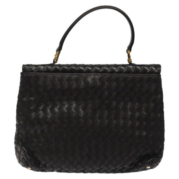 BALLY Hand Bag Leather Black Gold Auth BA2296 - 0