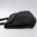 BALLY Hand Bag Leather Black Gold Auth BA2296-4