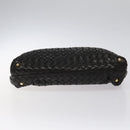 BALLY Hand Bag Leather Black Gold Auth BA2296-5