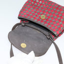 BALLY Shoulder Bag Leather Red Gold Auth BA2299-10