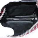 BALLY Shoulder Bag Leather Red Gold Auth BA2299-11