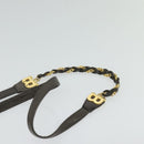 BALLY Shoulder Bag Leather Red Gold Auth BA2299-8