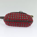 BALLY Shoulder Bag Leather Red Gold Auth BA2299-5
