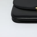 BALLY Shoulder Bag Leather Black Gold Auth BA2300-9