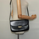 BALLY Shoulder Bag Leather Black Gold Auth BA2300-21
