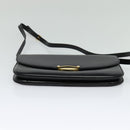 BALLY Shoulder Bag Leather Black Gold Auth BA2300-5