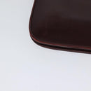 BALLY Shoulder Bag Leather Bordeaux Gold Auth BA2313-15
