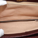 BALLY Shoulder Bag Leather Bordeaux Gold Auth BA2313-12