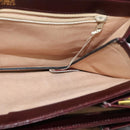 BALLY Shoulder Bag Leather Bordeaux Gold Auth BA2313-17