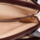 BALLY Shoulder Bag Leather Bordeaux Gold Auth BA2313-20