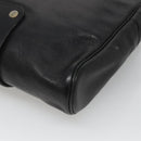 Christian Dior Shoulder Bag Leather Black Gold Auth BA2316-15