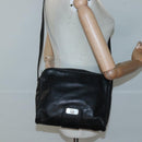 Christian Dior Shoulder Bag Leather Black Gold Auth BA2316-19