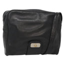 Christian Dior Shoulder Bag Leather Black Gold Auth BA2316-1