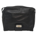 Christian Dior Shoulder Bag Leather Black Gold Auth BA2316-13