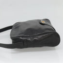 Christian Dior Shoulder Bag Leather Black Gold Auth BA2316-4