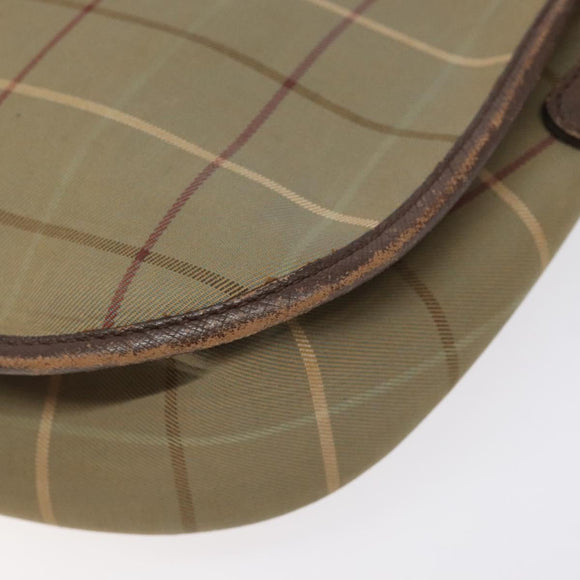 Burberrys Nova Check Shoulder Bag Canvas Beige Gold Auth BA2319