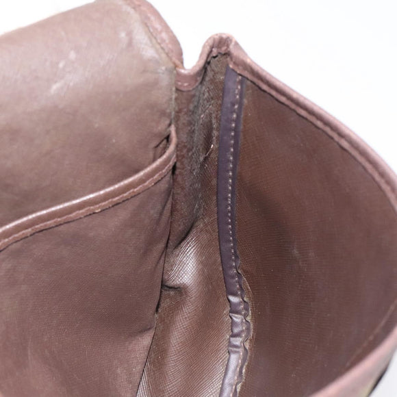 Burberrys Nova Check Shoulder Bag Canvas Beige Gold Auth BA2319