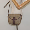 Burberrys Nova Check Shoulder Bag Canvas Beige Gold Auth BA2319-21