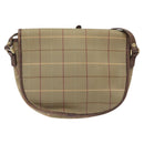 Burberrys Nova Check Shoulder Bag Canvas Beige Gold Auth BA2319-2