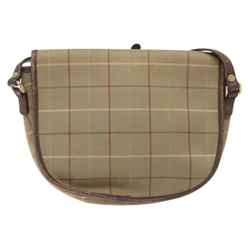 Burberrys Nova Check Shoulder Bag Canvas Beige Gold Auth BA2319 - 0