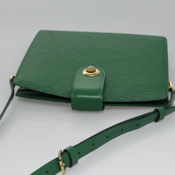 LOUIS VUITTON Epi Capuchin Shoulder Bag Green M52344 LV Auth BA232