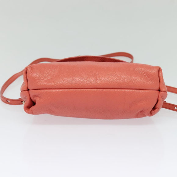 Chloe Lily Shoulder Bag Leather Pink Gold Auth BA2328