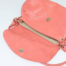 Chloe Lily Shoulder Bag Leather Pink Gold Auth BA2328-21