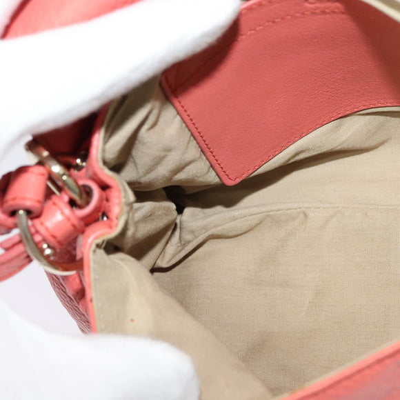 Chloe Lily Shoulder Bag Leather Pink Gold Auth BA2328