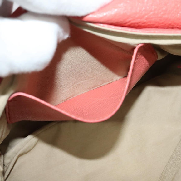 Chloe Lily Shoulder Bag Leather Pink Gold Auth BA2328