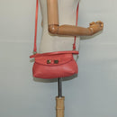 Chloe Lily Shoulder Bag Leather Pink Gold Auth BA2328-26